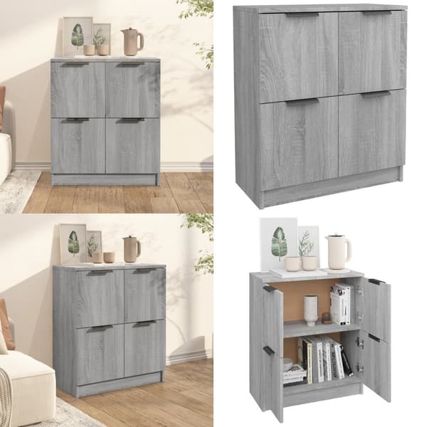 Skænk 60x30x70 cm konstrueret træ grå sonoma-eg - Skænk Skænke - Skab - Home & Living