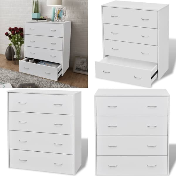 Skänk med 4 lådor 60x30,5x71 cm vit - Skänk - Skänkar - Home & Living