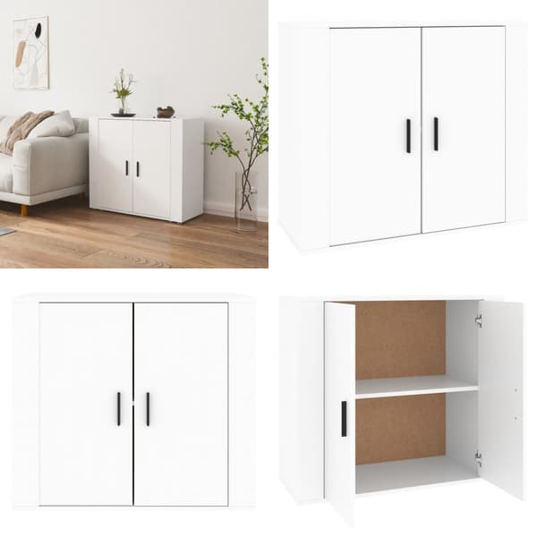 Skænk 80x33x70 cm konstrueret træ hvid - Skænk - Skænke - Home & Living