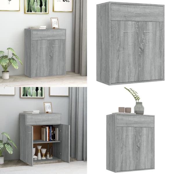 Skænk 60x30x75 cm konstrueret træ grå sonoma-eg - Skænk Skænke - Skab - Home & Living