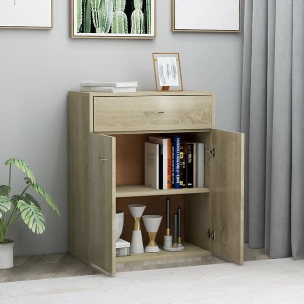 Skänk sonoma-ek 60x30x75 cm spånskiva - Skåp - Sideboard - Home & Living