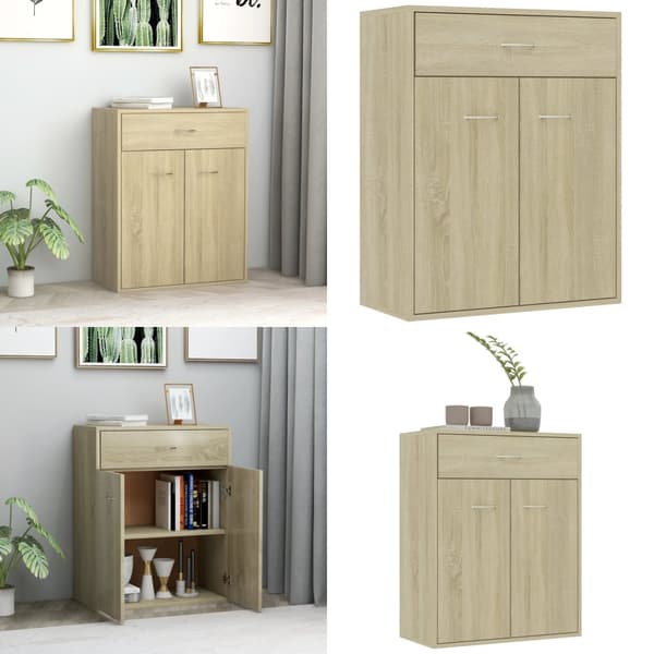 Skänk sonoma-ek 60x30x75 cm spånskiva - Skåp - Sideboard - Home & Living