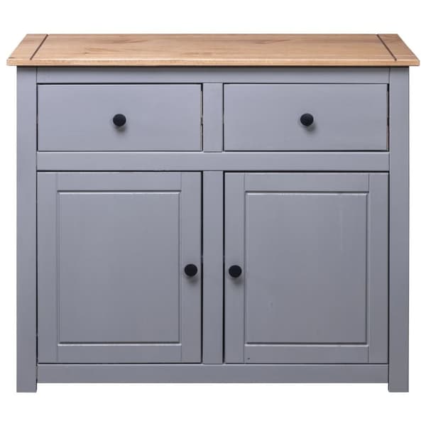 Skänk grå 93x40x80 cm massiv furu panama - Skänk - Skänkar - Home & Living