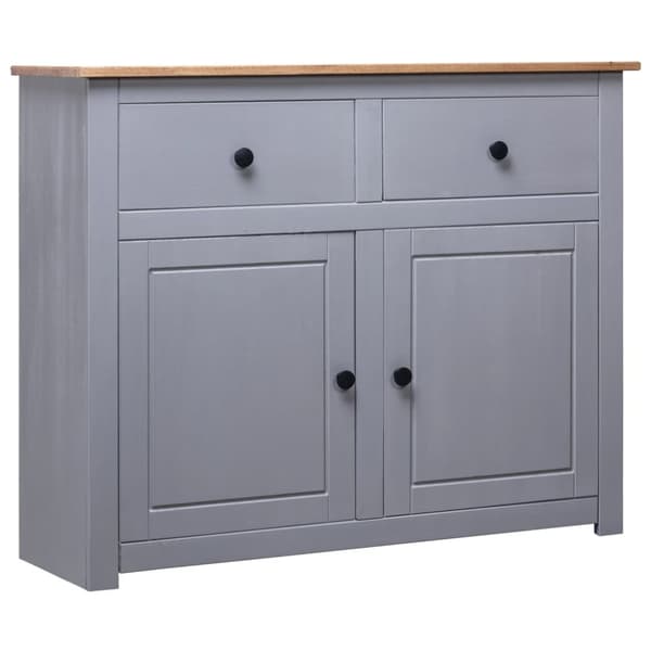 Skänk grå 93x40x80 cm massiv furu panama - Skänk - Skänkar - Home & Living