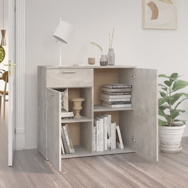Senkki betoninharmaa 80x36x75 cm tekninen puu - Senkki - Senkit - Home & Living