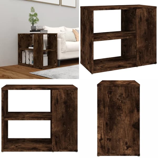 Sidoskåp rökfärgad ek 60x30x50 cm konstruerat trä - Byrå - Byråer - Home & Living