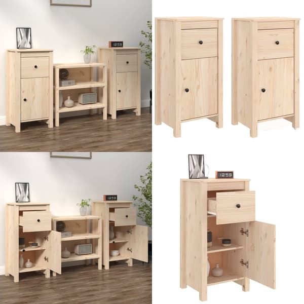 Skænke 2 stk. 40x35x80 cm massivt fyrretræ - Skænk - Skænke - Home & Living