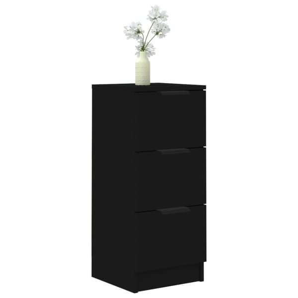 Skænk 30x30x70 cm konstrueret træ sort - Skænk - Skænke - Home & Living