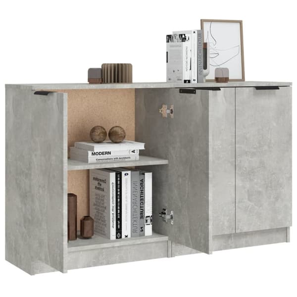 Skänk 2 st betonggrå 60x30x70 cm konstruerat trä - Skänk - Skänkar - Home & Living