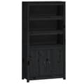 Miniatyrbillede 3 af 11: Skab 80x35x154 cm massivt fyrretræ sort - Højskab - Højskabe - Home & Living