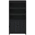 Miniatyrbillede 6 af 11: Skab 80x35x154 cm massivt fyrretræ sort - Højskab - Højskabe - Home & Living