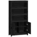 Miniatyrbillede 7 af 11: Skab 80x35x154 cm massivt fyrretræ sort - Højskab - Højskabe - Home & Living