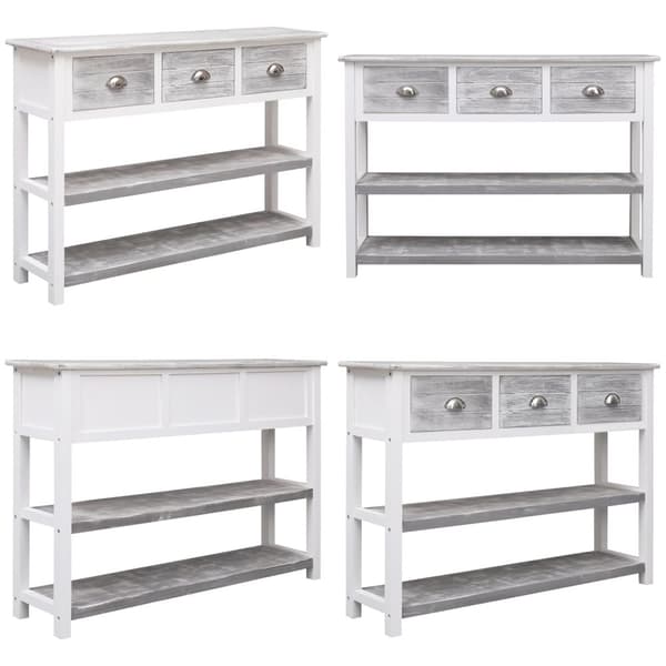 Skænk 108x30x76 cm massivt kejsertræ antikgrå - Skænk - Skænke - Home & Living