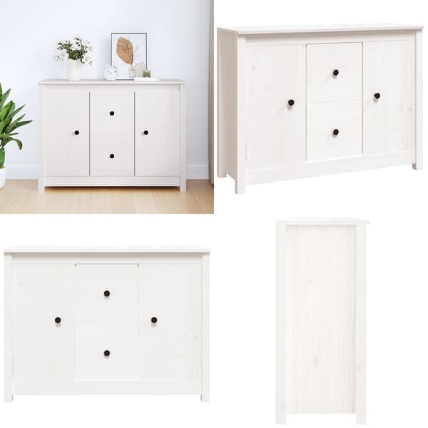Skænk 100x35x74 cm massivt fyrretræ hvid - Skænk - Skænke - Home & Living
