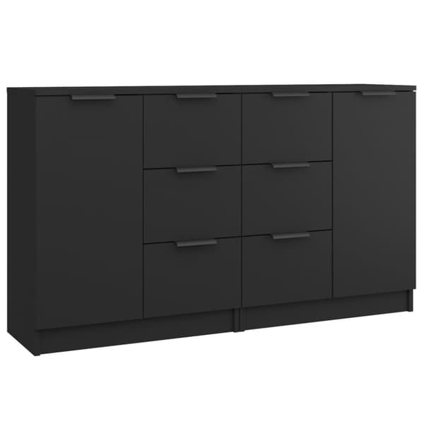 Senkit 2 kpl musta 60x30x70 cm tekninen puu - Senkki - Senkit - Home & Living