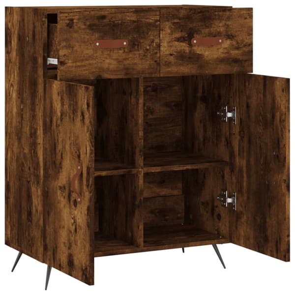 Skænk 69,5x34x90 cm konstrueret træ røget egetræsfarve - Skænk - Skænke - Home & Living