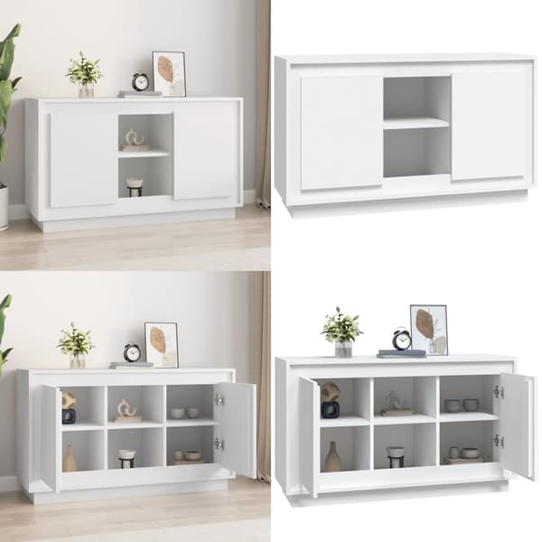 Skænk 102x35x60 cm konstrueret træ hvid - Skænk - Skænke - Home & Living