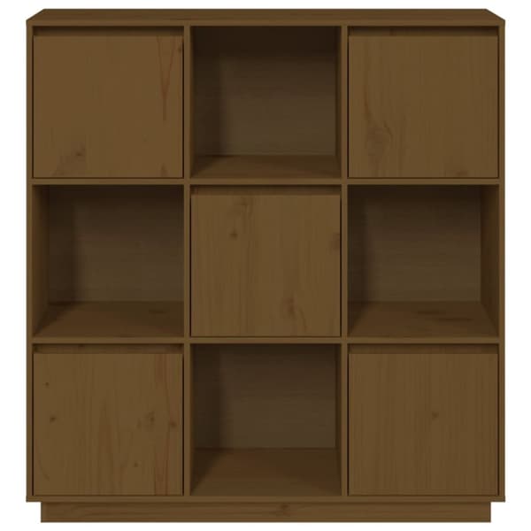 Højskab 110,5x35x117 cm massivt fyrretræ gyldenbrun - Reol - Reoler - Home & Living