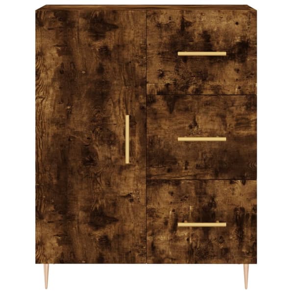 Skänk rökfärgad ek 69,5x34x90 cm konstruerat trä - Skänk - Skänkar - Home & Living