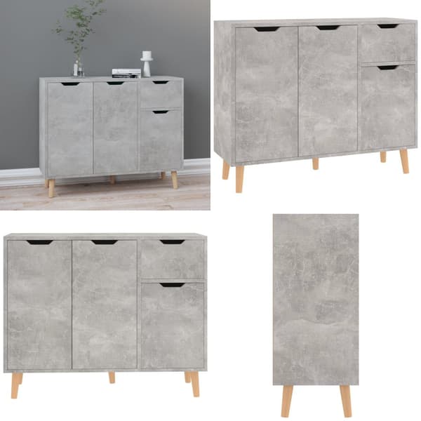Senkki betoninharmaa 90x30x72 cm tekninen puu - Senkki - Senkit - Home & Living
