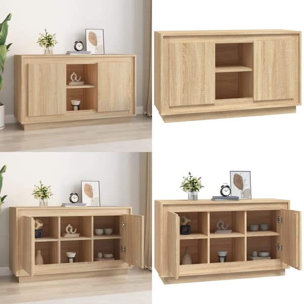 Skænk 102x35x60 cm konstrueret træ sonoma-eg - Skænk - Skænke - Home & Living