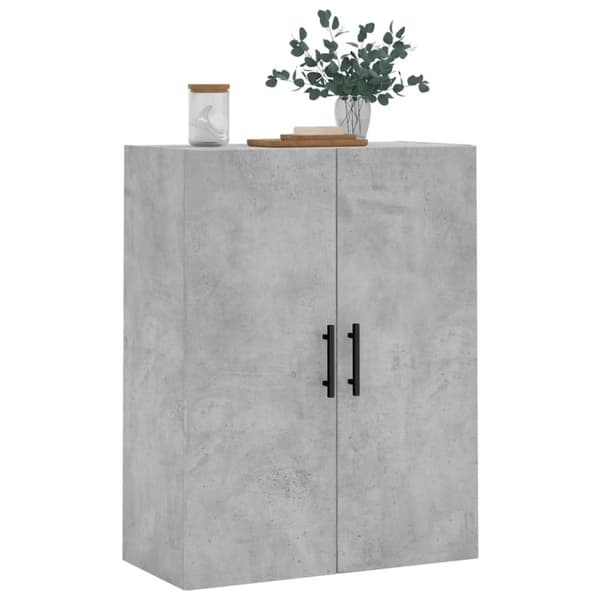 Væghængt skab 69,5x34x90 cm konstrueret træ betongrå - Vægskab - Vægskabe - Home & Living
