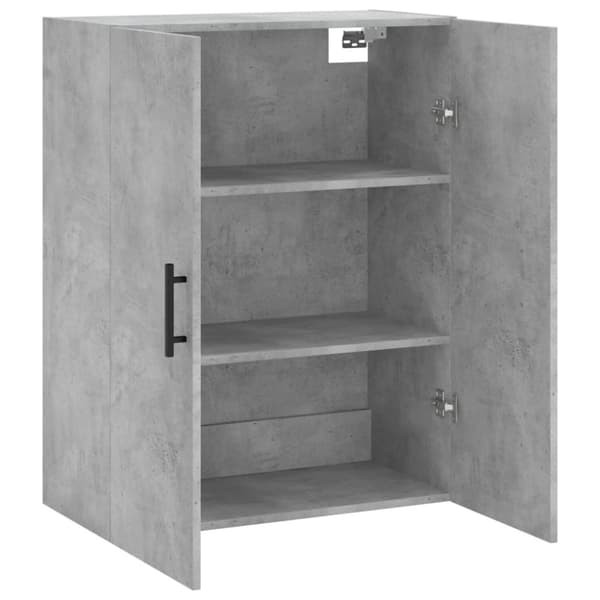 Væghængt skab 69,5x34x90 cm konstrueret træ betongrå - Vægskab - Vægskabe - Home & Living