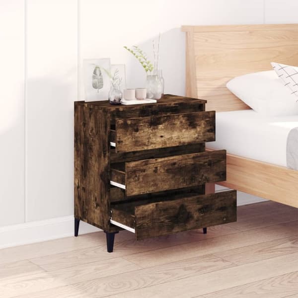 Skænk 60x35x70 cm konstrueret træ røget egetræsfarve - Skænk - Skænke - Home & Living