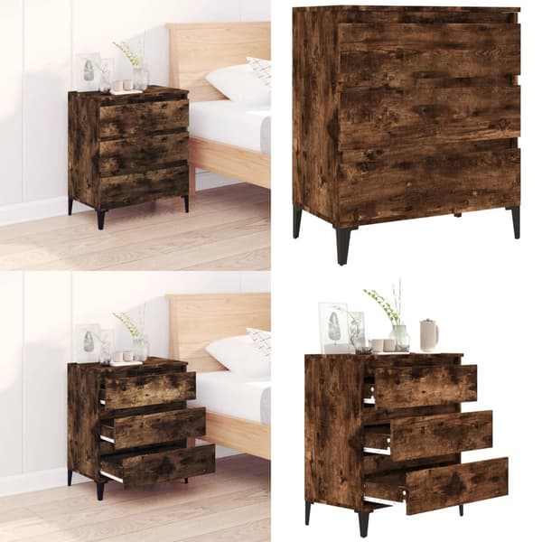 Skænk 60x35x70 cm konstrueret træ røget egetræsfarve - Skænk - Skænke - Home & Living