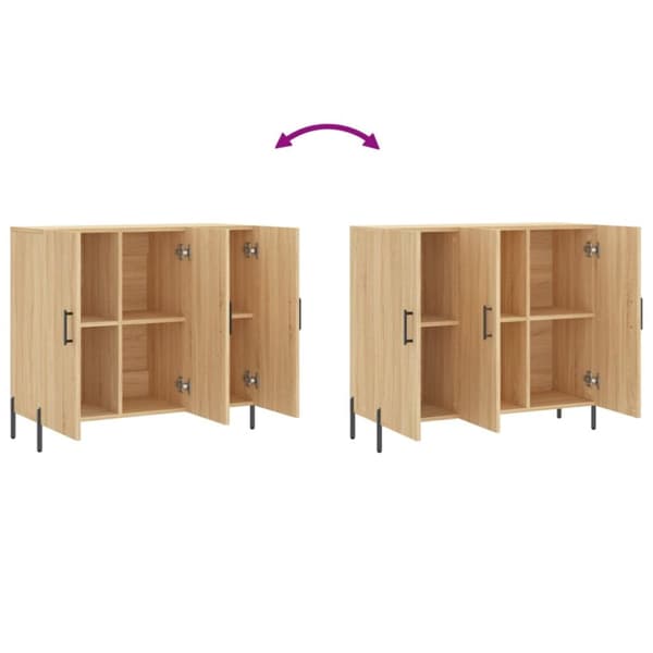 Skänk sonoma-ek 90x34x80 cm konstruerat trä - Byrå - Byråer - Home & Living