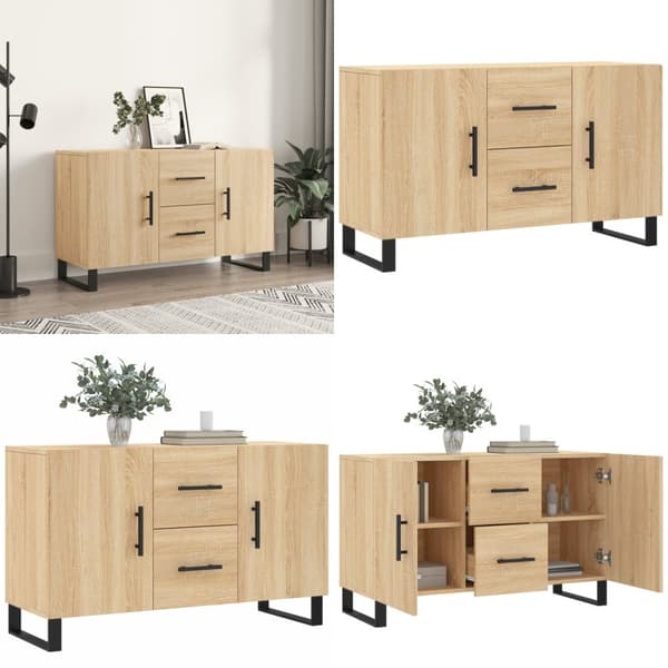 Skænk 100x36x60 cm konstrueret træ sonoma-eg - Skænk - Skænke - Home & Living
