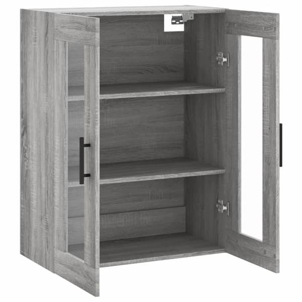 Væghængt skab 69,5x34x90 cm konstrueret træ grå sonoma-eg - Vægskab - Vægskabe - Home & Living