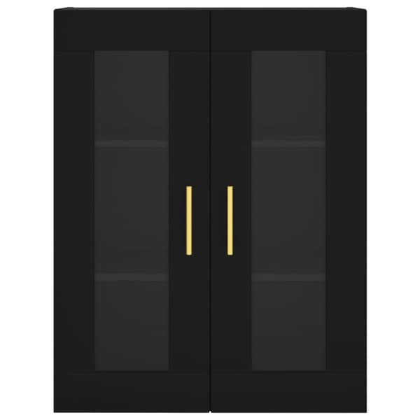 Seinäkiinnitettävä kaappi musta 69,5x34x90 cm - Seinäkaappi - Seinäkaapit - Home & Living