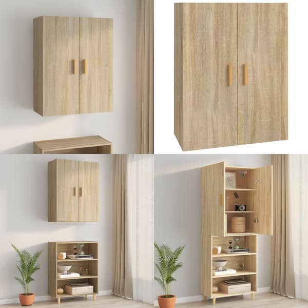 Vægskab 69,5x34x90 cm sonoma-eg - Vægskab - Vægskabe - Home & Living