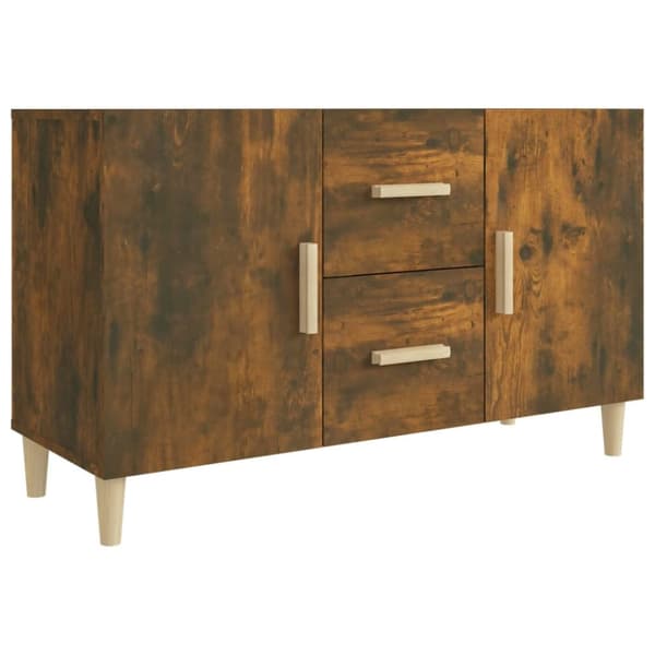 Skænk 100x36x60 cm konstrueret træ røget egetræsfarve - Skænk - Skænke - Home & Living