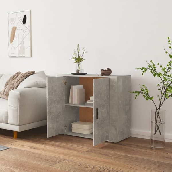 Senkki betoninharmaa 80x33x70 cm tekninen puu - Senkki - Senkit - Home & Living