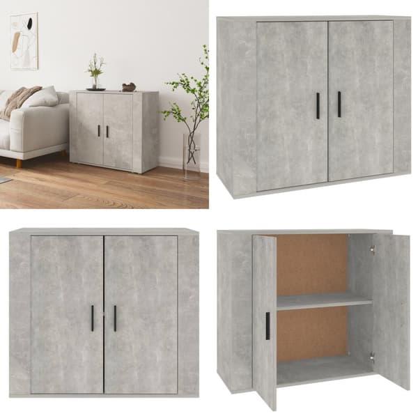 Senkki betoninharmaa 80x33x70 cm tekninen puu - Senkki - Senkit - Home & Living