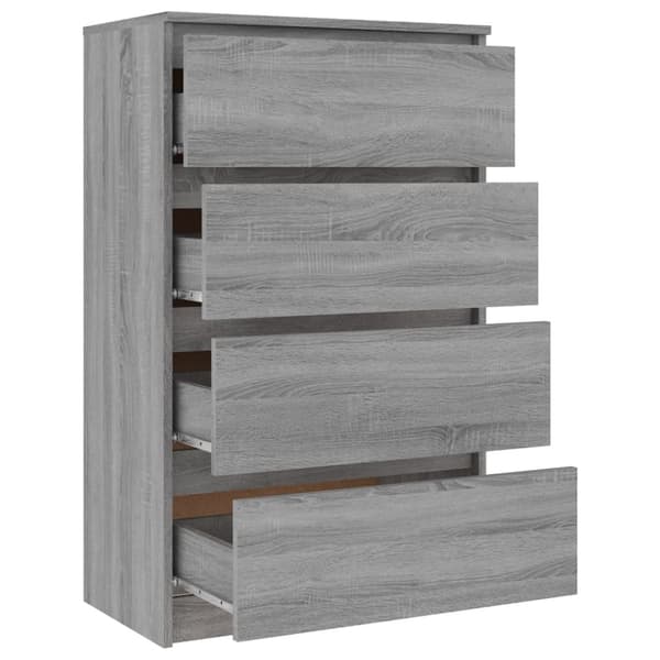 Kommode 60x35x98,5 cm konstrueret træ grå sonoma-eg - Skænk Skænke - Skab - Home & Living