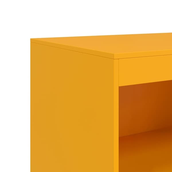 vidaXL Skjenk sennepsgul 67x39x107 cm stål