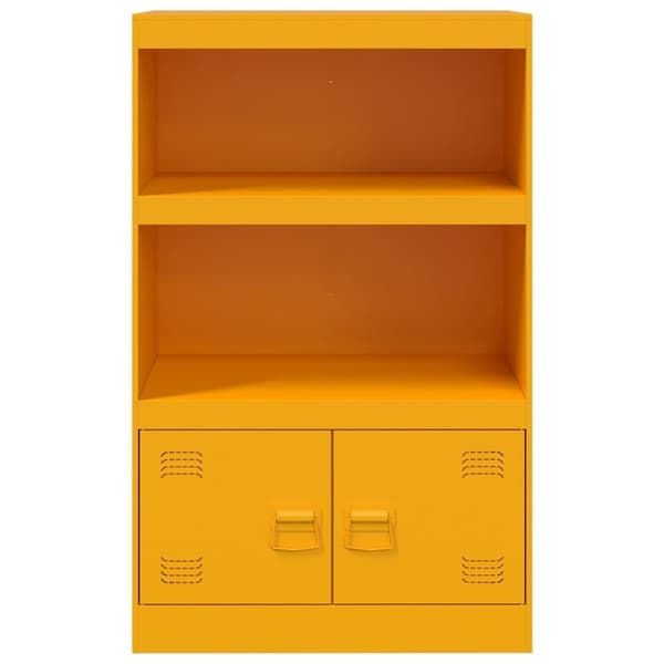vidaXL skab 67x39x107 cm stål sennepsgul