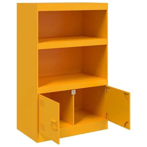 vidaXL skab 67x39x107 cm stål sennepsgul