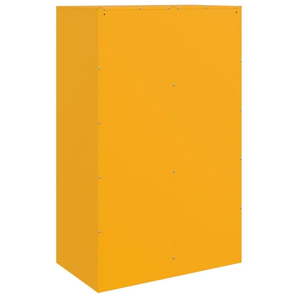 vidaXL skab 67x39x107 cm stål sennepsgul