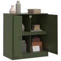 Miniatyrbillede 6 af 11: vidaXL skænk 67x39x73 cm stål olivengrøn