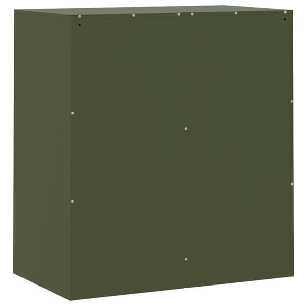 vidaXL skænk 67x39x73 cm stål olivengrøn