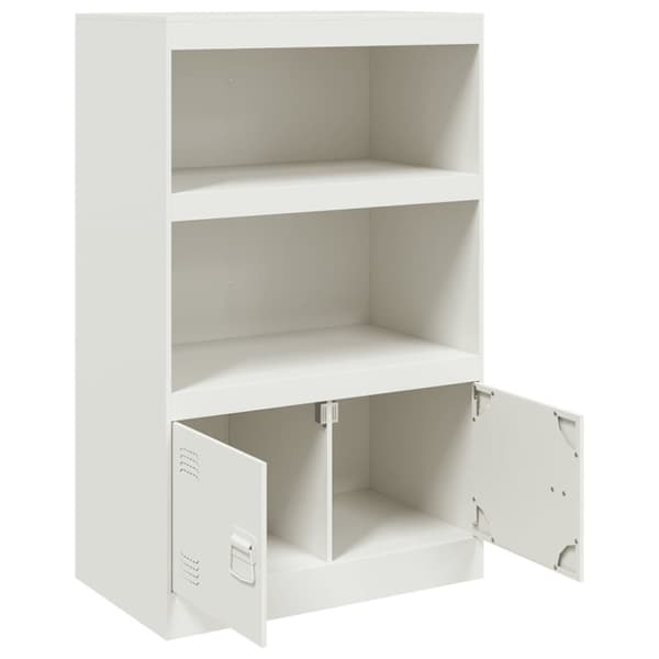 vidaXL Skjenk hvit 67x39x107 cm stål