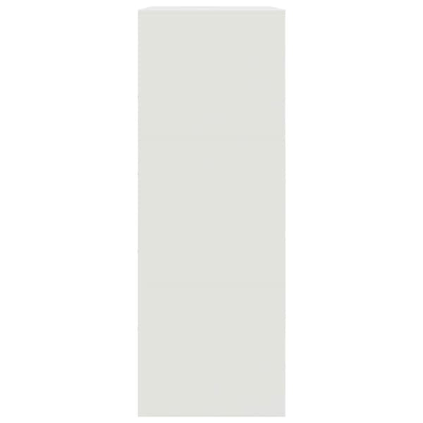 vidaXL Skjenk hvit 67x39x107 cm stål