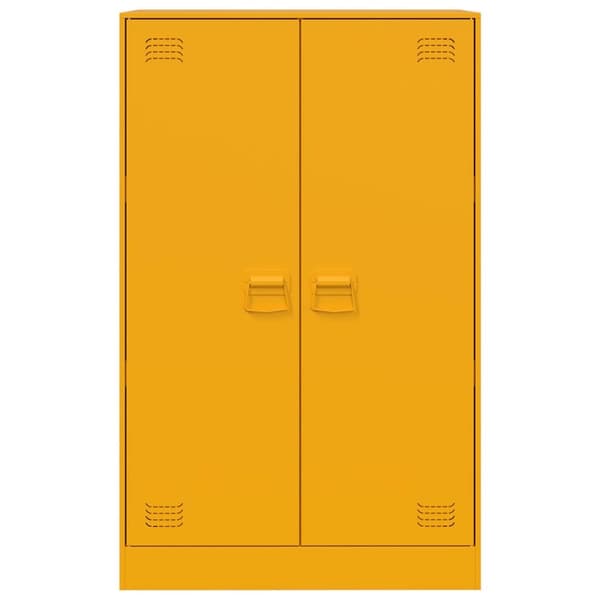 vidaXL skab 67x39x107 cm stål sennepsgul
