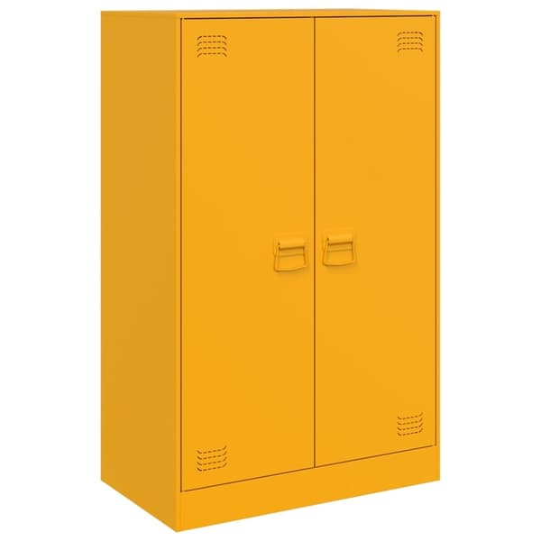 vidaXL skab 67x39x107 cm stål sennepsgul