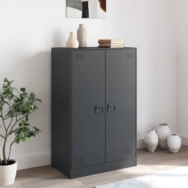 vidaXL Skänk antracit 67x39x107 cm stål