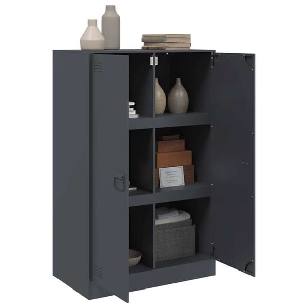 vidaXL Skänk antracit 67x39x107 cm stål
